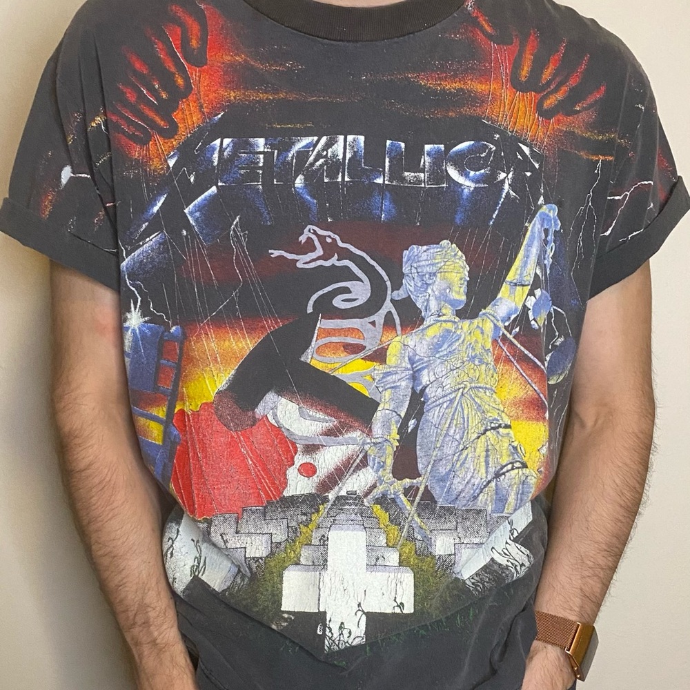 METALLICA RARE VINTAGE ALL OVER PRINT T-SHIRT
